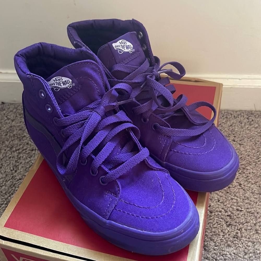 Purple Sk8-Hi Lady Vans True Skate Shoes